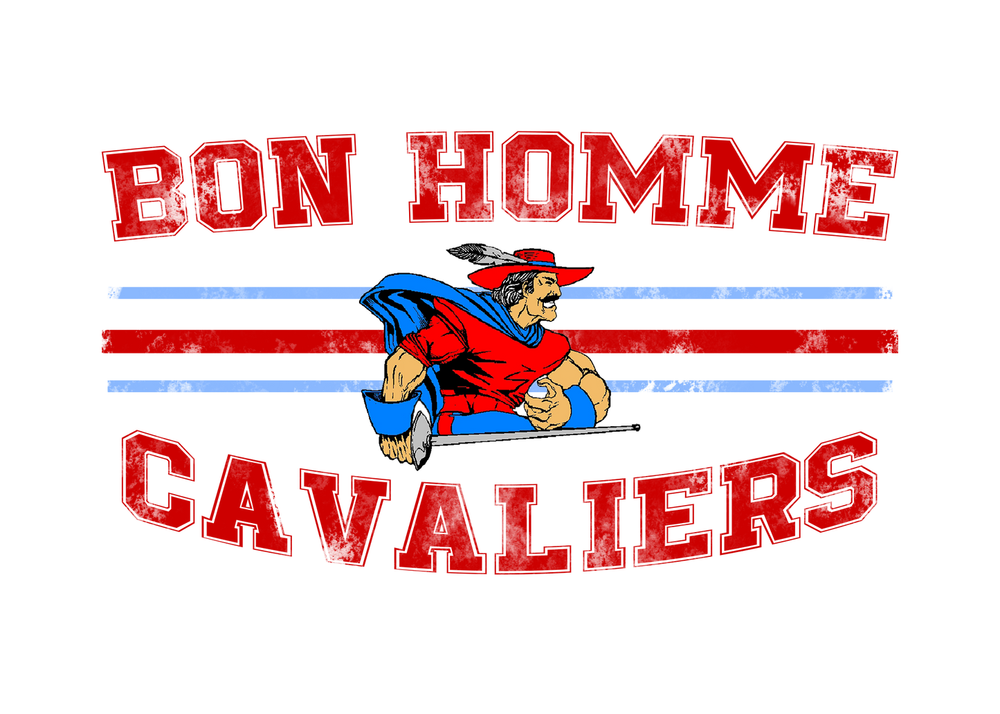 Adult Bon Homme Cavaliers Distressed Short Sleeve