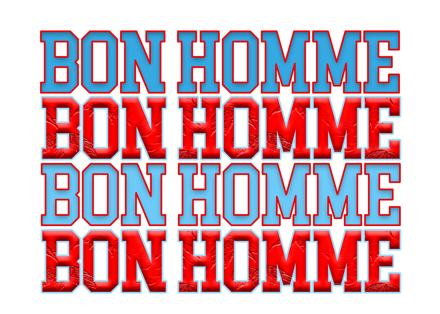 Adult Bon Homme Repeated Short Sleeve