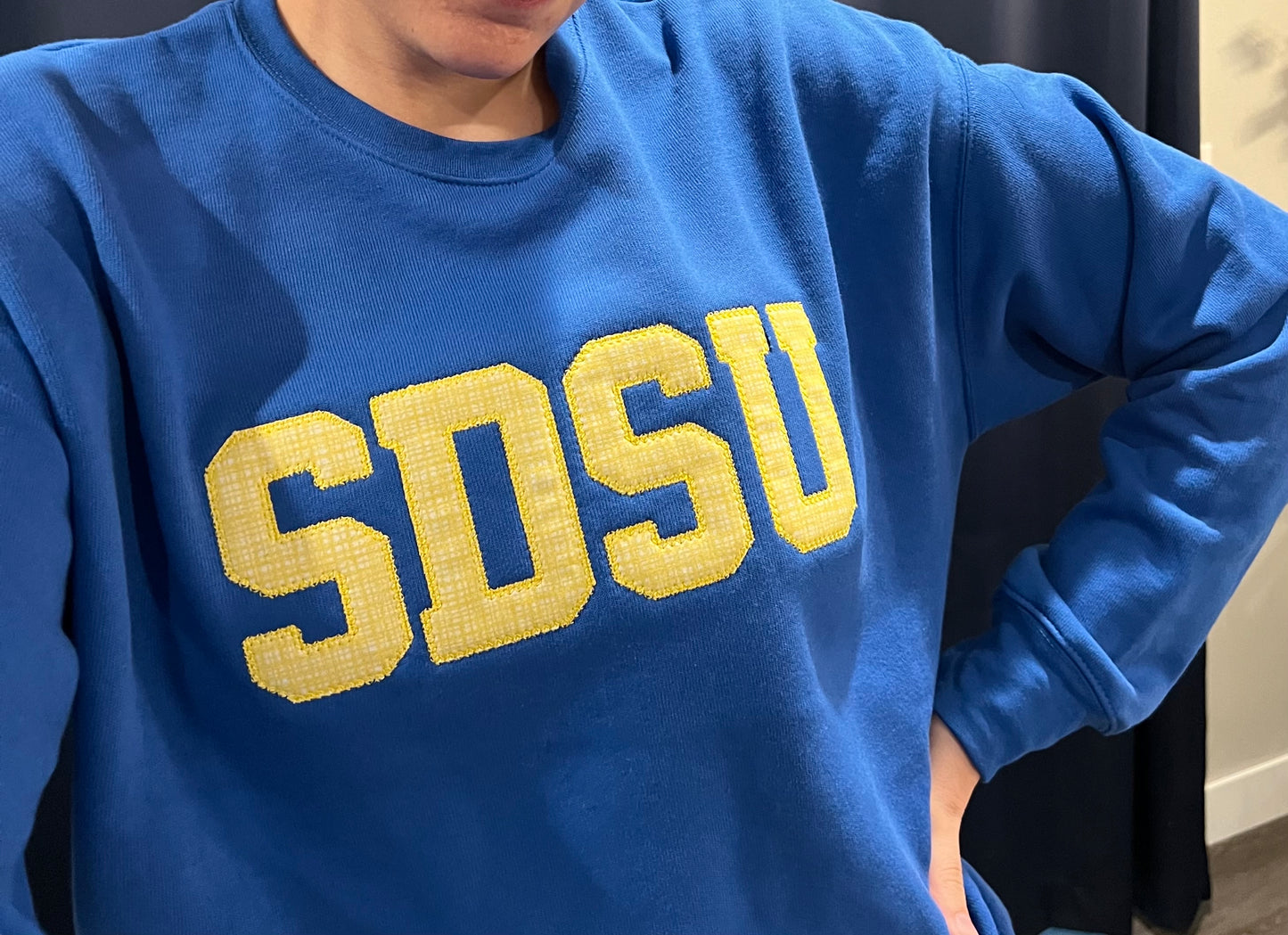 SDSU Embroidered Crewneck