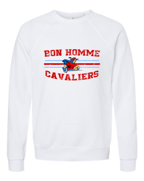 Adult Bon Homme Cavaliers Distressed Crewneck