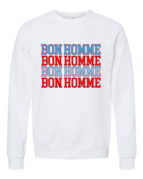 Adult Bon Homme Repeated Crewneck
