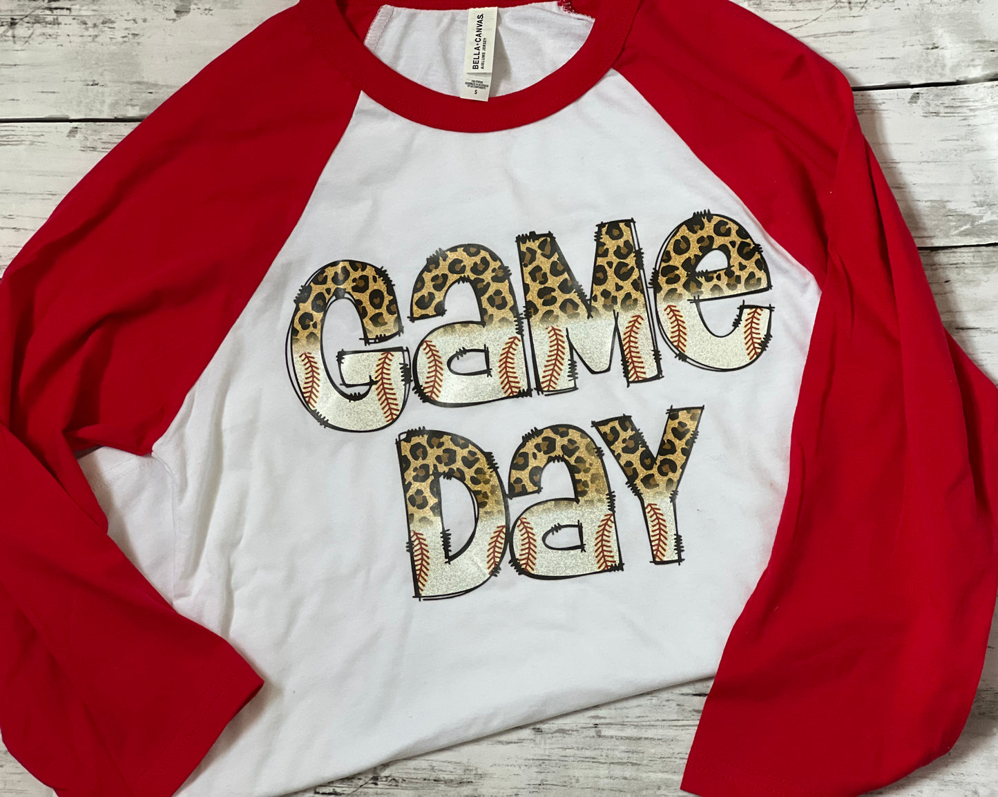 Cheetah Game Day Baseball Tee
