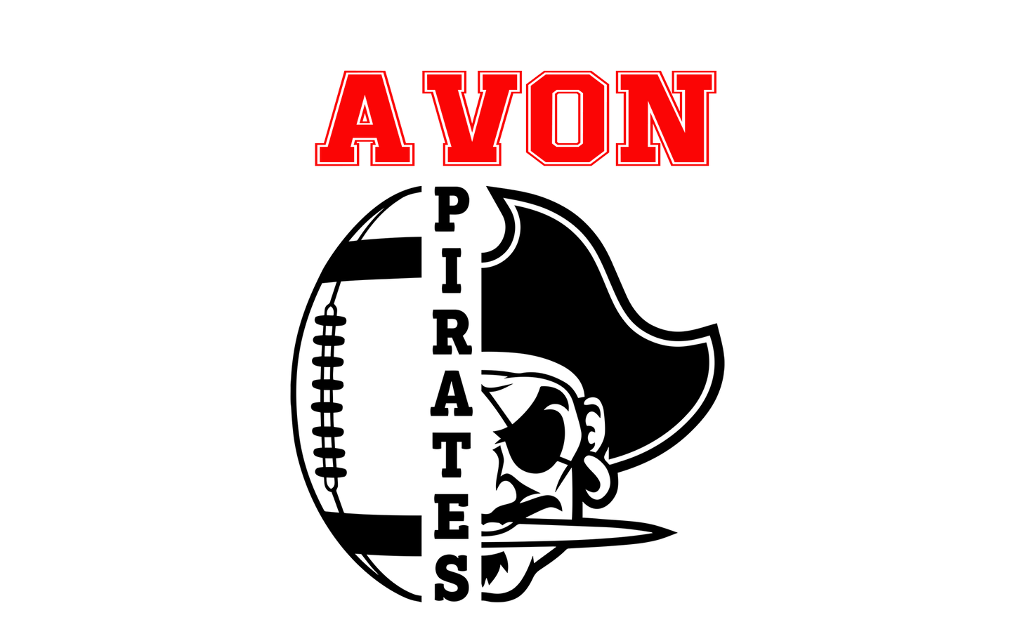 Avon Pirate Football Unisex Adult Short Sleeve T-Shirt
