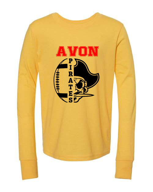 Avon Pirate Football Youth Long Sleeve T-Shirt