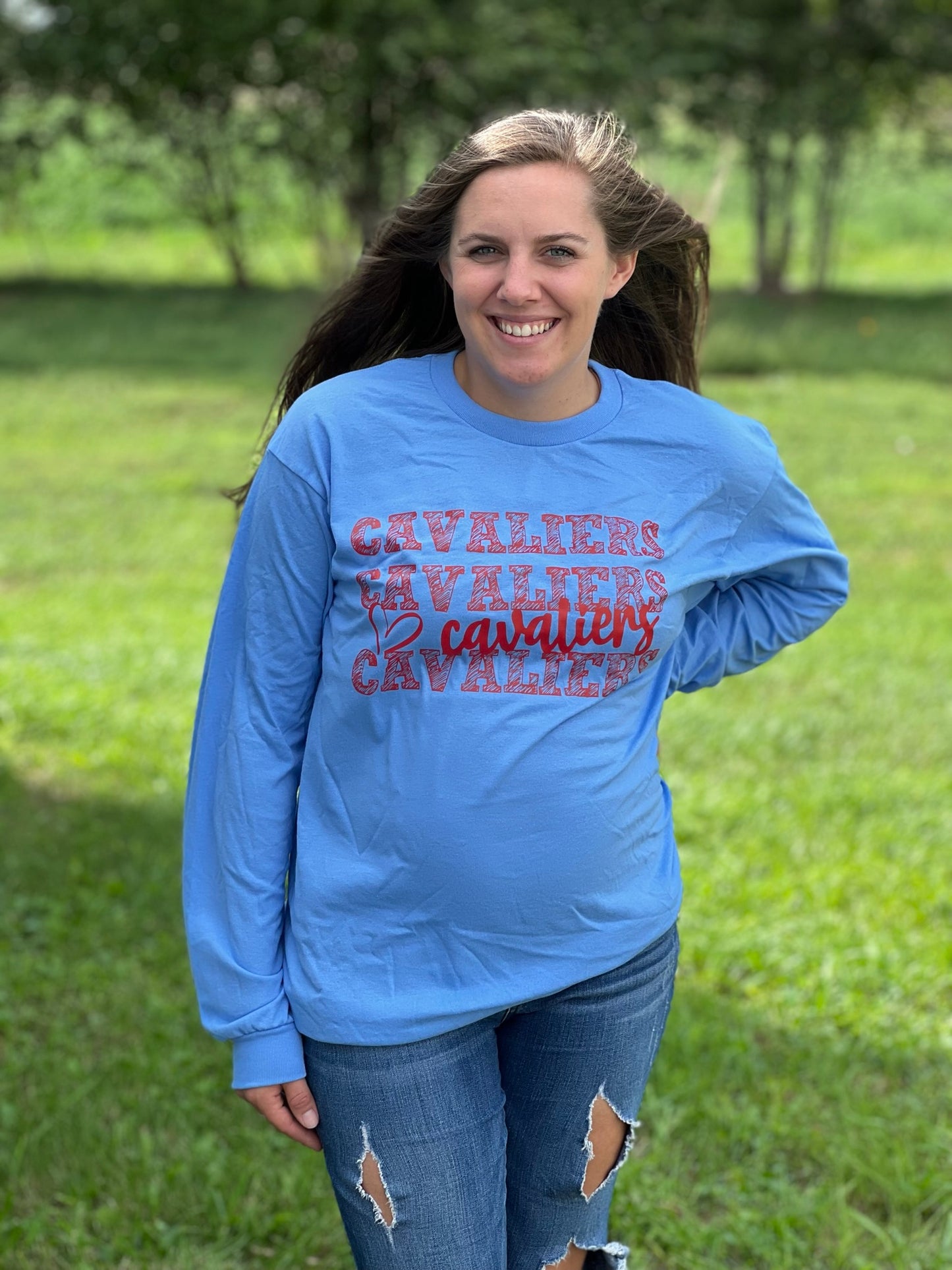 Cavaliers Heart Long Sleeve Adult