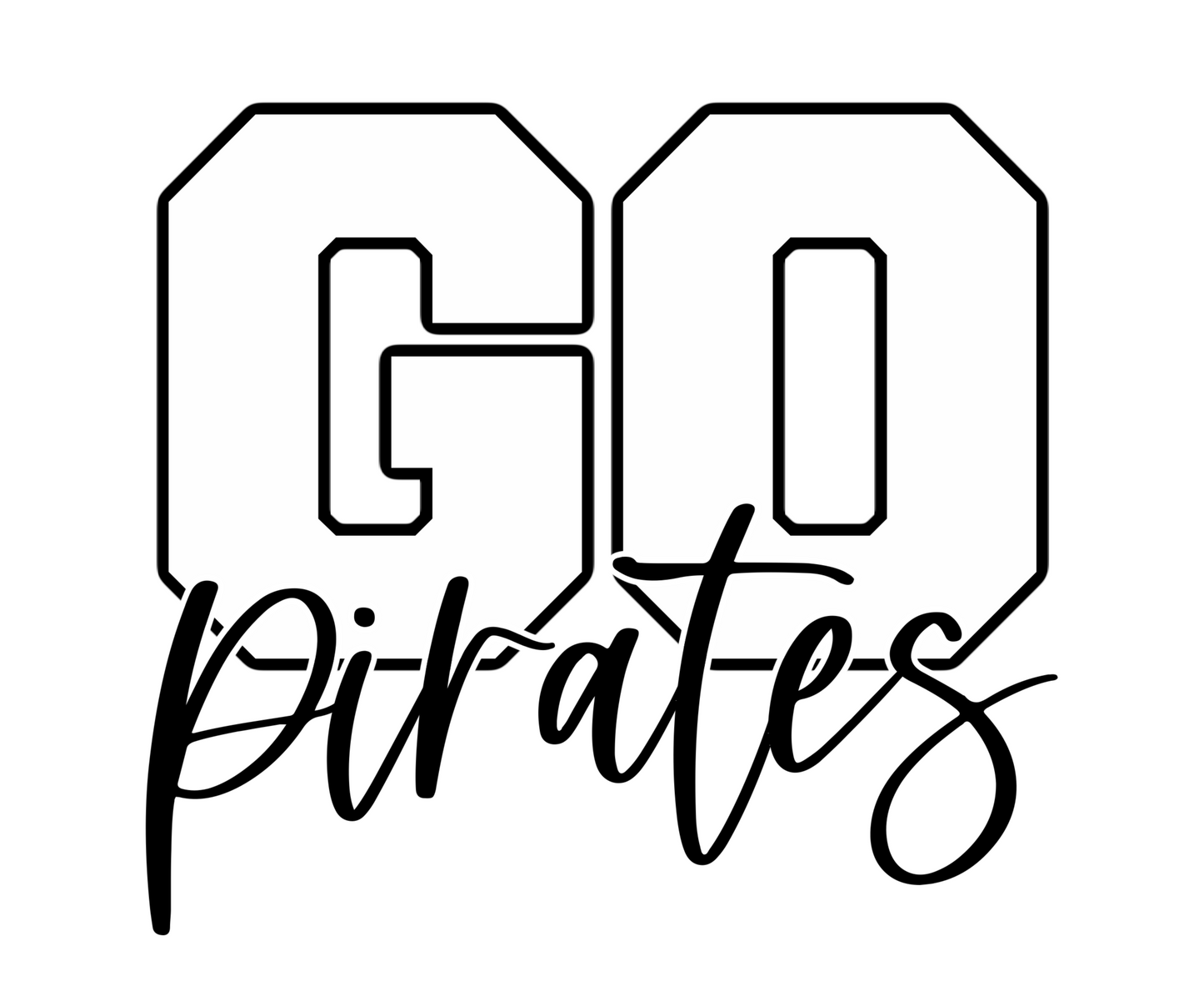 Go Pirates Unisex Adult Short Sleeve T-Shirt