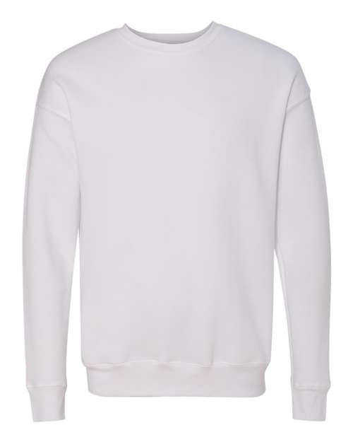 Adult White Unisex Fleece Crewneck