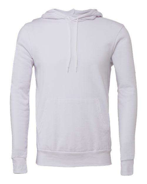 Adult White Unisex Fleece Hoodie