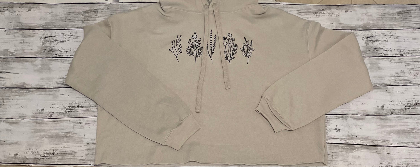 Floral Cropped Hoodie
