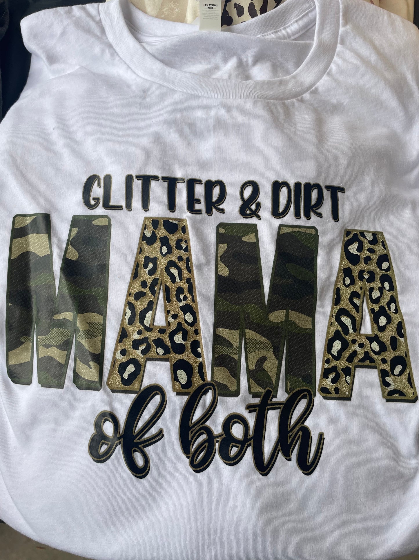 Glitter & Dirt: Mama of Both Short Sleeve T-Shirt