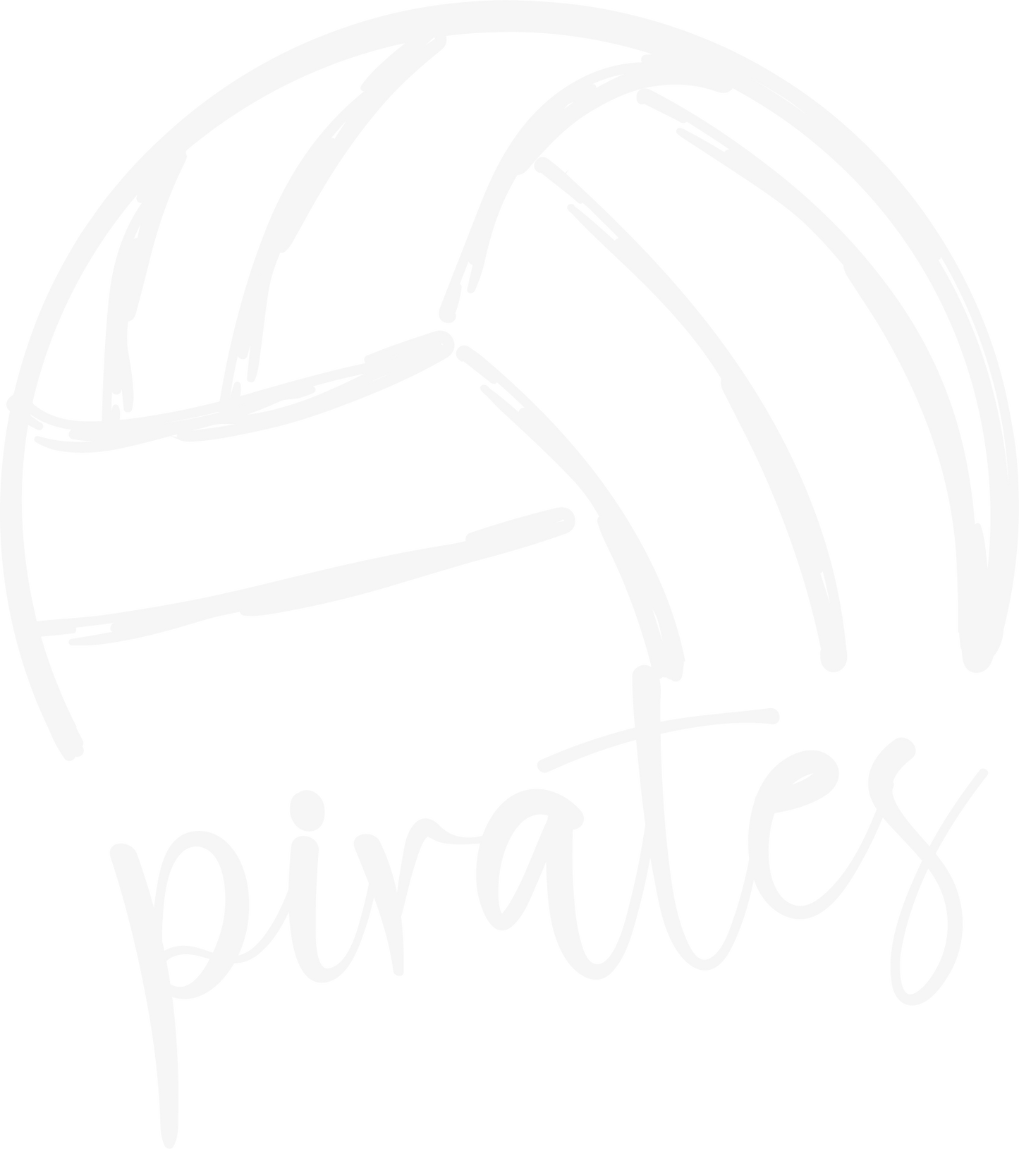Pirate Half Volley Unisex Adult Short Sleeve T-Shirt