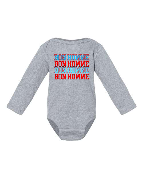 Infant Bon Homme Repeated Long Sleeve Bodysuit