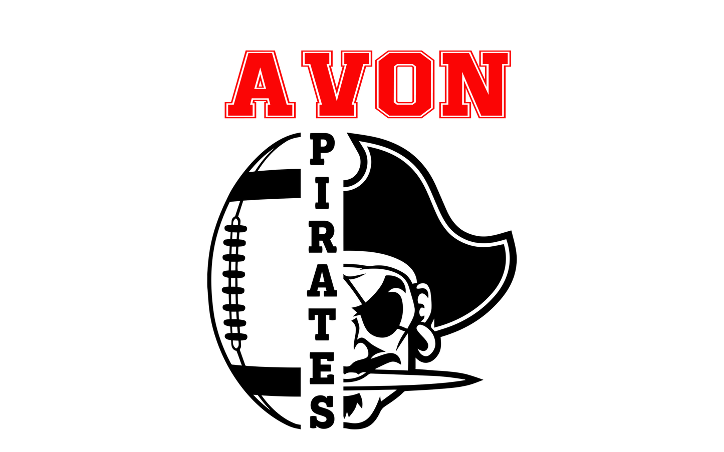 Avon Pirate Football Long Sleeve Unisex Adult T-Shirt