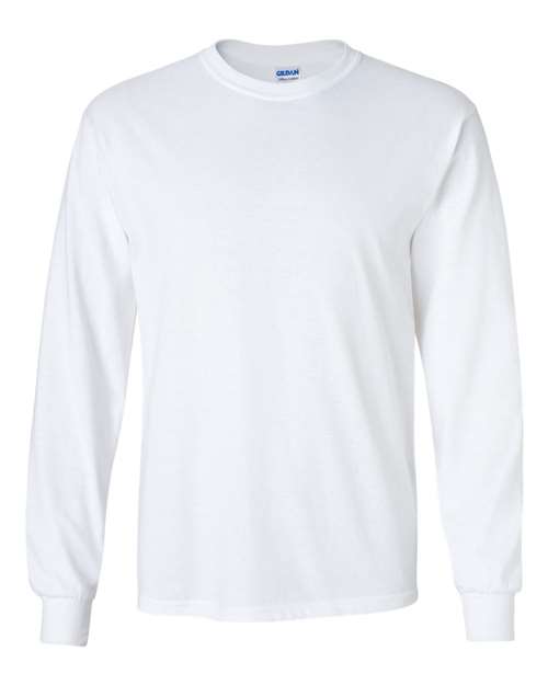Adult White Unisex Long Sleeve T-Shirt