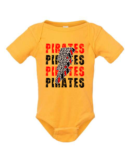 Infant Pirate Lightning Short Sleeve Bodysuit
