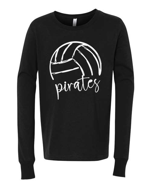 Pirates Half Volley Youth Long Sleeve T-Shirt