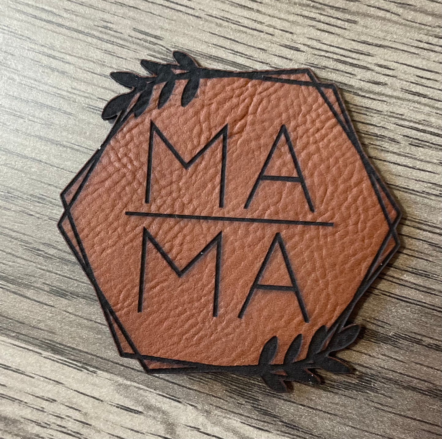 Mama leather patch