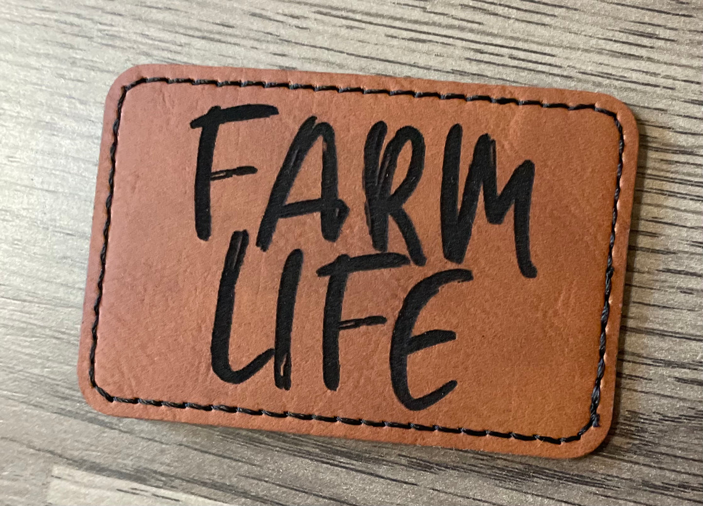 Farm life leather patch